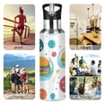 thumbnail image 7 of Yayeee 20oz Insulated Water Bottle Double Wall Stainless Steel with Flip Straw Lid, Bubbles Hamburger, 7 of 7