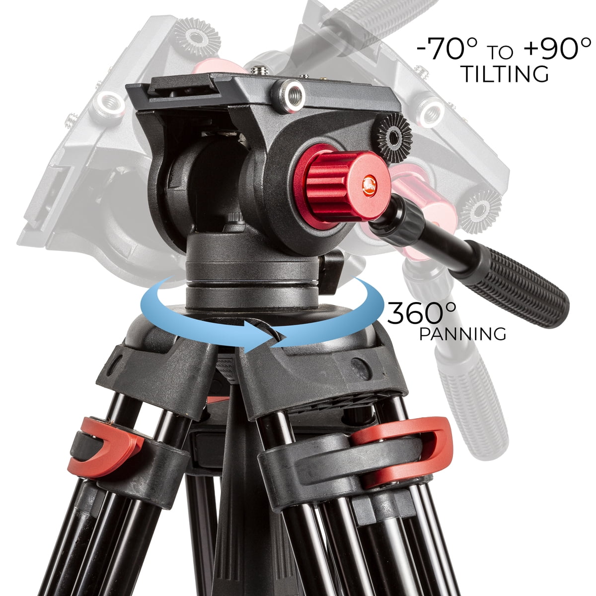 Ultimaxx Professional 72" Deluxe Video / Camera Tripod
