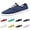 Blue, variant on Women's Casual Low Top Sneakers Solid Color Breathable Lightweight Walking Shoes