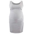 thumbnail image 2 of EIMELI Robe pour Femme Enceinte à Rayures Sans Manches à Col Rond Ajustée Midi Robe Débardeur Robe d'Été Décontractée Robe de Maternité, 2 of 4