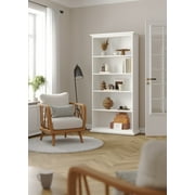 Tvilum Sonoma Adjustable 5 Shelf Bookcase for Adults, White