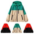 thumbnail image 5 of WXFAZCVU Boys Rain Jackets Kids Outdoor Lightweight Zipper Up Hoodie Jackets Hiking Coats Size 7-8 Years, 5 of 5