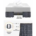 thumbnail image 3 of Mathematics Equations Bed Skirt King Size 16 Inch Drop, Wrap Around Bed Skirts, Blackboard Math Numerical Geometric Elastic Bedskirt Pleated Bed Frame Cover Luxurious Dust Ruffle for King Bed, 3 of 6