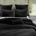 thumbnail image 2 of HiEnd Accents Stonewashed Velvet Quilted Euro Sham, Classic Chic Modern Rustic Pillow Cover, 27x27 inch, 2 of 3
