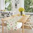 thumbnail image 2 of Peach Blossom Pink Leaves Spring Table Runner Summer Seasons Burlap Table Decoration for Home Kitchen Dining Dinner Indoor Holiday Farmhouse Decor 13.8x71 Inch, 2 of 5