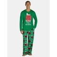 thumbnail image 2 of Peanuts Snoopy Men’s and Big Men’s Christmas Matching Family Pajamas, 2-Piece, Sizes S-3XL, 2 of 5