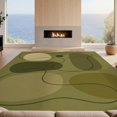 thumbnail image 2 of Design&I 6'x9' Ultra Soft Area Rug, Olive Green Abstract Contour Elegance Design Geometric Flow with Minimalist Modern Fluffy Washable Non Shedding for Guest Room Bedroom Living Room, 2 of 3