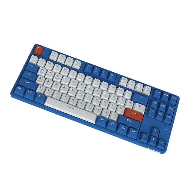 Mecánico para juegos, teclado para computadora, 19 teclas, antifantasma, antipolvo, USB con diseño TKL, accesorios de teclado de oficina para el hogar Estilo B Hugo Teclado mecánico