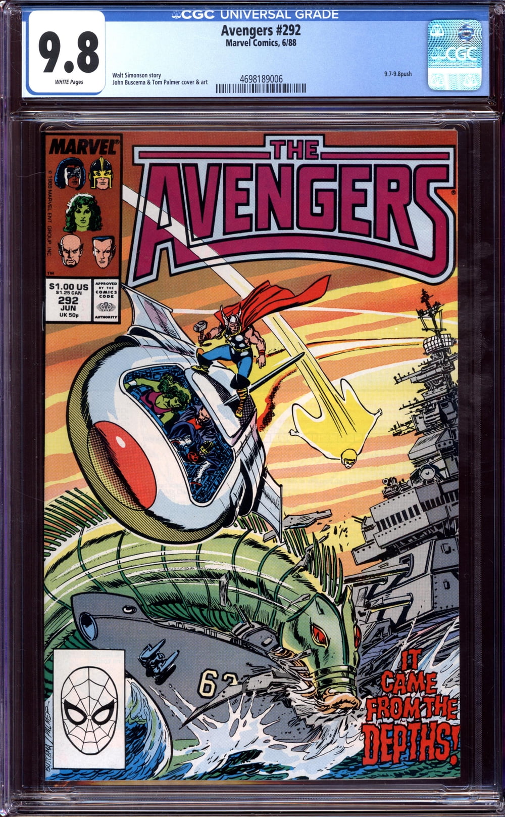 Cover of The Avengers #292
