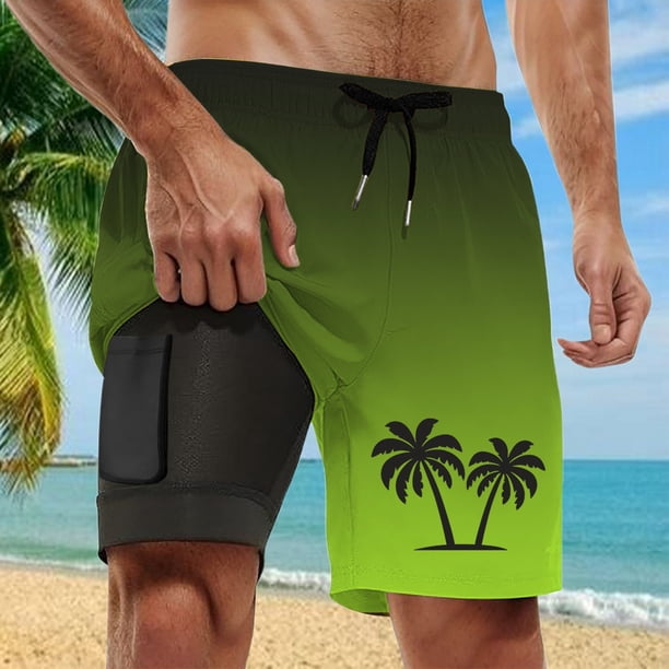 WILLBEST Bañador Deportivo Corto para Hombre, con Forro de Compresión y Entrepierna, con Bolsillos, 785
