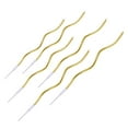 thumbnail image 1 of Cateissary 1 Juego de velas para pasteles con soportes, paquete de velas retorcidas, suministros de decoración de pasteles largos, adornos Kits para hacer velas Oro, 1 of 6
