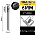 thumbnail image 1 of MYG 6mm Shank Rotary File Router Grinding Burr Rotary Steel File Polishing C Type, 1 of 5