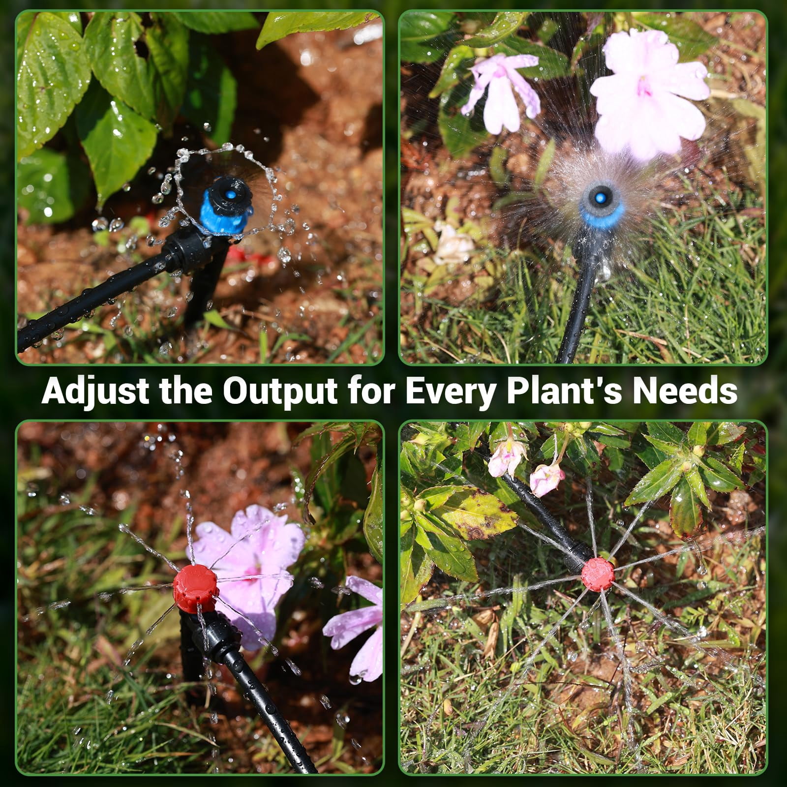Drip Irrigation System For Garden  2026 Upgraded Automatic Plant Watering Kit With Quick Connect Pe Tubing 30 Water-saving Adjustable Emitters Yard Lawn Raised Bed & Greenhouse (100ft)