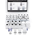 thumbnail image 6 of MAKERELE Plastic Waterproof Adjustable 38pcs NPT Cable Connectors Kit 1/4” 3/8” 1/2” 3/4” White Cable Glands Nylon Joints With Gasket, 6 of 7
