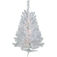 thumbnail image 2 of Northlight 3' Pre-Lit LED Snow White Medium Artificial Christmas Tree - Clear Lights, 2 of 6