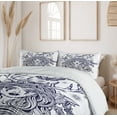 thumbnail image 6 of Ambesonne Bohemian Duvet Cover Sets, Woman with Deer Antlers, 2-Queen, Pastel Purple and Indigo, 6 of 6