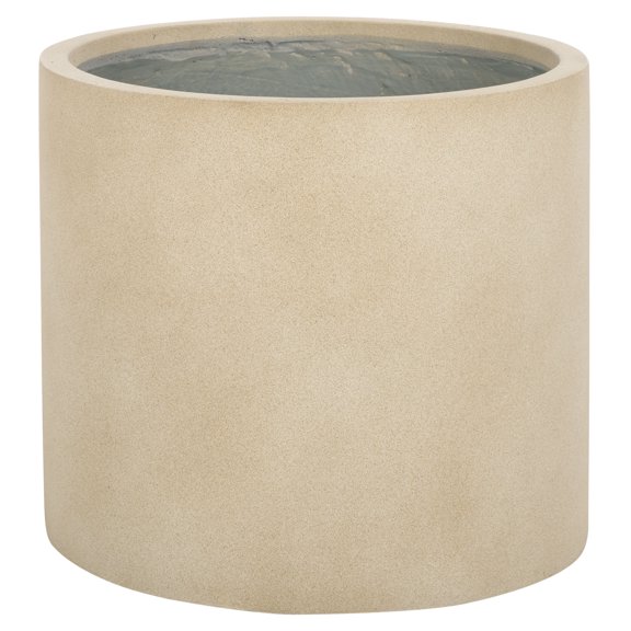 Safavieh Alia Concrete Ficonstone Modern Solid Round Beige Plant Pot
