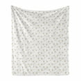 thumbnail image 1 of Dandelion Soft Flannel Fleece Throw Blanket, Repetitive Simplistic Delicate Pattern of Floating Botanical Print, Cozy Plush for Indoor and Outdoor Use, 50" x 60", Camel and White, by Ambesonne, 1 of 5