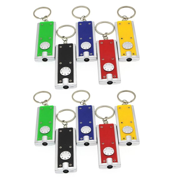 MasteelfCA 10pcs Portable LED Key Chains Mini Flashlight Key Pendants (Random Color)