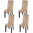 thumbnail image 1 of Dining Chair Cover Set Stretch Dining Chair Slipcovers Removable Washable Chair Protector Seat Covers for Dining Room Home Wedding Banquet Party Hotel (Printed 01, 4 Pack), 1 of 8