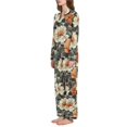 thumbnail image 2 of FORMRS Womens Pajama Set Long Sleeve Top and Pants with Pockets Soft Comfy Lounge Sleepwear, Sizes S-2XL, Gray Floral Pattern, 2 of 7