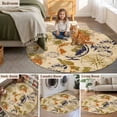 thumbnail image 5 of Vintage Globe Round Area Rug 3.3Ft Washable Circle Rugs for Dining Room Table, Abstract Travel Adventure Compass Non-Slip Carpet Floor Mats Indoor Outdoor Carpet Runner Aesthetic Home Decor, 5 of 8