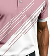 thumbnail image 5 of Men's Golf Polo Shirt, Moisture-Wicking Quick Dry, Short Sleeve Printed Pink, 5 of 5