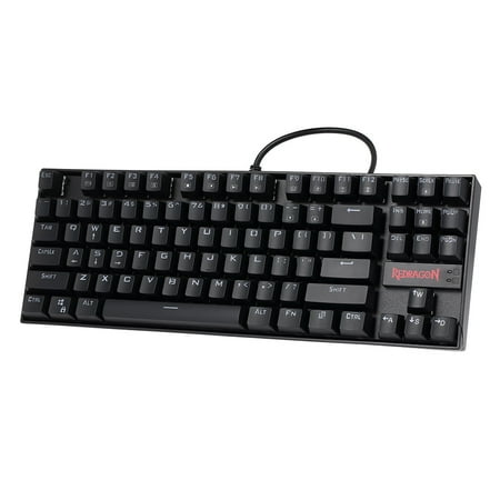 Keyboard Layout Switch REDRAGON K552 Gaming Mechanical Wired Keyboard Splash-proof Water Red Backlight Keyboard 87 Keys Blue Switches for Computer Laptop Working Gaming Black ()