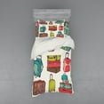 thumbnail image 1 of Ambesonne Hipster Bedding Set 3 Pcs, Colorful Suitcases, Twin XL, Multicolor, 1 of 3