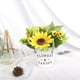 thumbnail image 5 of Ramo de girasoles artificiales con jarrón, simulación de plástico, flores amarillas, Bonsa en maceta de Metal para decoración de hogar, oficina, fiesta y boda, 5 of 7