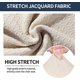 thumbnail image 3 of Funda para silla con relieve de jacquard, funda elástica para asiento para comedor, oficina, hotel, boda (gris claro, juego de 6), 3 of 5
