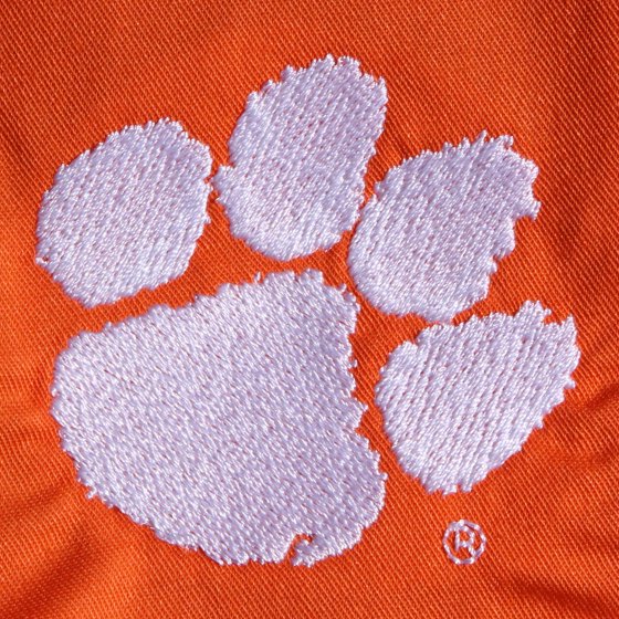 Clemson University Needlepoint Christmas Ornament In Purple And Orange By Smathers Branson