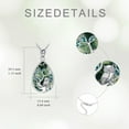 thumbnail image 4 of SOULMEET Sterling Silver Women's Owl Pear Moss Agate Pendant Necklace Owl Tree Moss Agate Gemstone Necklace Jewelry Gift for Women Birthday Valentine's Day Christmas, 4 of 6