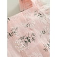 thumbnail image 5 of BemeyourBBs Newborn Baby Girls Summer Clothes Outfit Infant Baby Girl Bubble Romper Lace Flying Sleeve One Piece Floral Bodysuit Backless Playsuit Sumsuit, 5 of 8