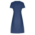 thumbnail image 4 of QIPOPIQ Robes pour Femmes avec Poches Manches Courtes Nouvelle Robe d'Été Unie à Boutons Double Robe à Col Rond Contrastant Offres 2023, 4 of 8