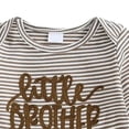thumbnail image 4 of mgoYE Newborn Baby Boy Girl Clothes Little Brother Hospital Outfits Gender Neutral One Piece Romper(Khaki,3-6 Months), 4 of 6