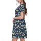 thumbnail image 2 of Balery Daisy Floral B Vestidos sueltos de manga corta para mujer, vestidos de verano 2025, vestidos casuales de corte A con vuelo., 2 of 6