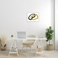 thumbnail image 2 of Stupell Industries Embrace over Horizon Line Abstract Black Gold Shapes Abstract Painting White Framed Art Print Wall Art, 16 x 20, 2 of 7