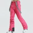 thumbnail image 6 of Hotian Women Snow Pants Insulated Waterproof Outdoor Ski Bibs with Adjustable Suspenders Pink M, 6 of 6