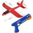 thumbnail image 3 of 3 Pack Kids Foam Glider Planes with Starter, Outdoor Flying Toys, Safe Soft Airplane Play Set - Birthday Gifts for Boys Girls Ages 4 and Up, 3 of 9