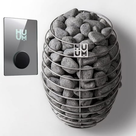 HUUM Drop 7.5kW Sauna Heater with UKU Wi-Fi in Mirror (Sauna Stones Included)