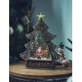 thumbnail image 6 of Christmas Snow Lantern with Music, Battery Operated Lighted Swirling Glitter Water Lantern with Timer for Christmas Home Decoration, Black Santa, 6 of 7