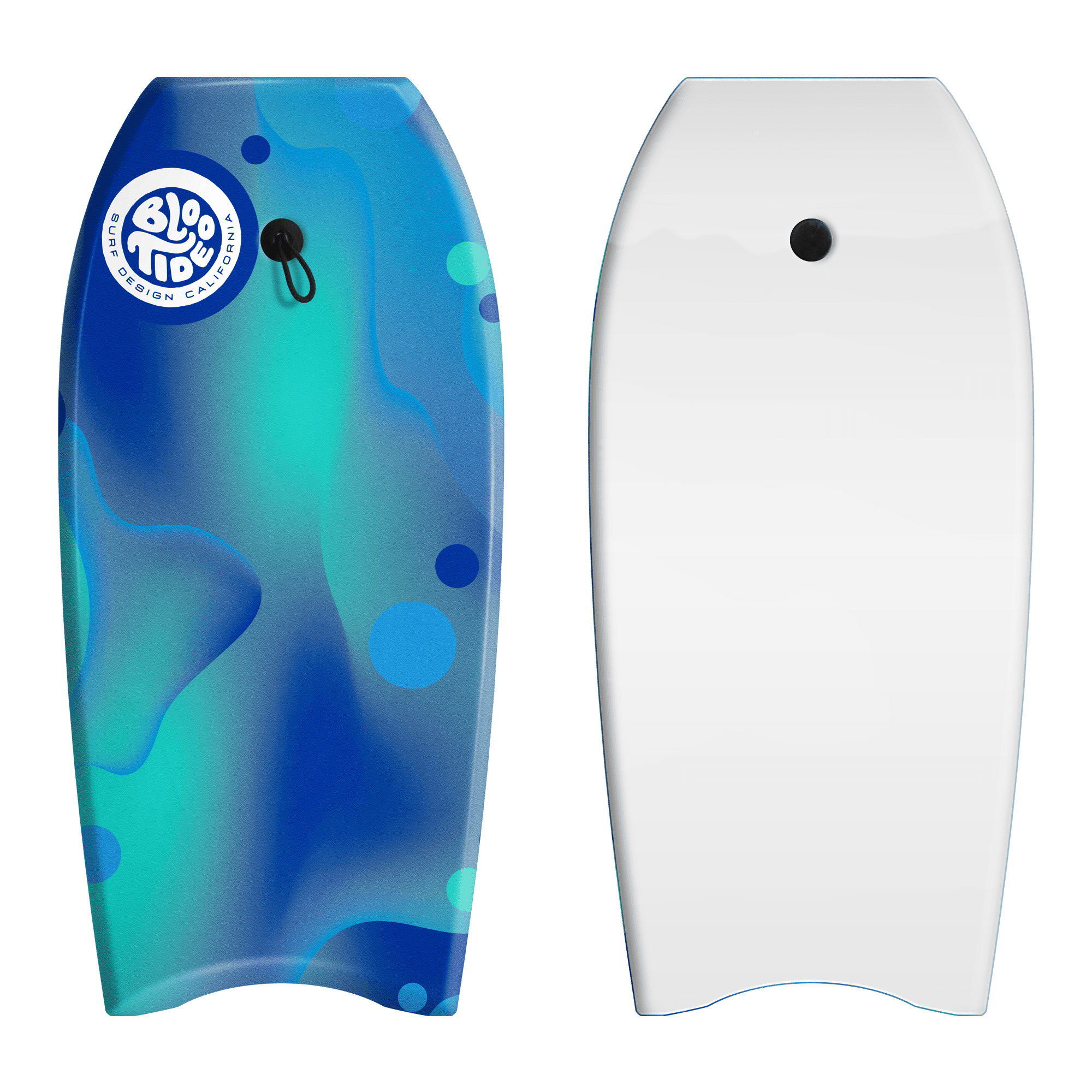 Bloo Tide 36in Bodyboard | Blue Lava Lamp Graphic Top Deck with U.V. Color Guard| Channels | Pre-Installed Leash Plug | Includes Basic Leash