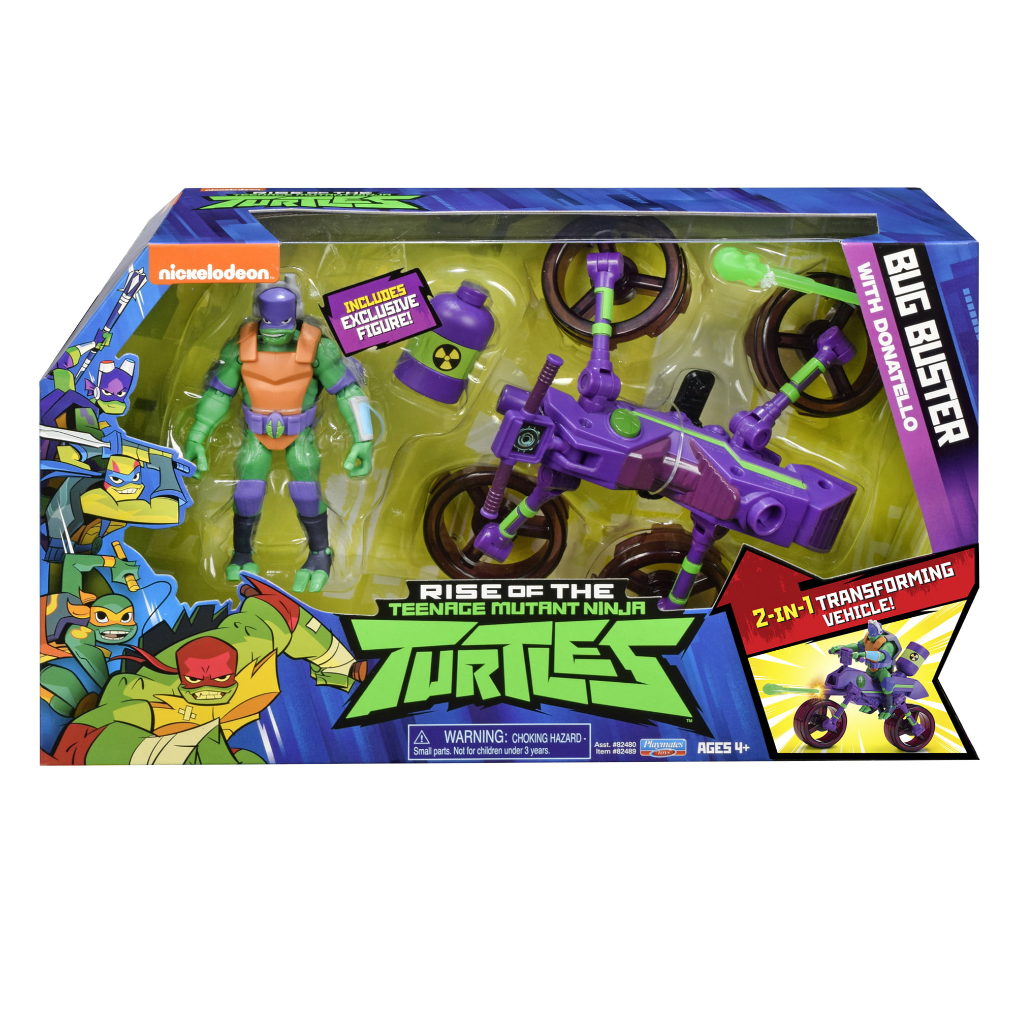 Exclusivo Donatello Rise of the Teenage Mutant Ninja Turtles Bug Buster ciclo 