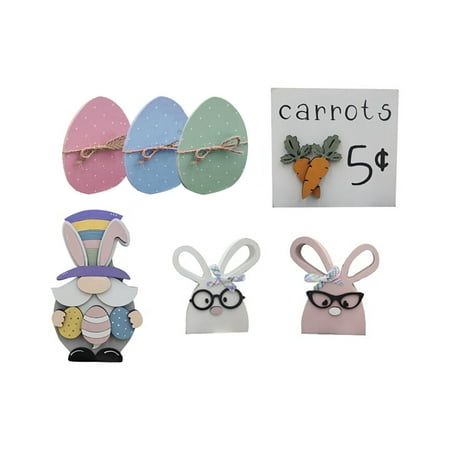 

Tray Decorations for Kitchen Small Cute Decorations Decorative Serving Trays with Handles Easter for New Decorations for Home Easter Wooden Sign Wooden Trays Small round Serving Tray