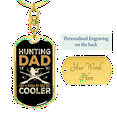thumbnail image 3 of Hunting Dad Cooler Stainless Steel or 18k Gold Premium Swivel Dog Tag Keychain, 3 of 10