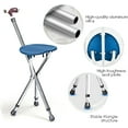 thumbnail image 4 of LHONE Folding Cane Seat Walking Stick,Medical Lightweight Three Leg Cane Seat Walking Stick with Light,Portable Adjustable Anti-Skid Folding Walking Cane with Seat,Massage Seat Board & Handle,330 lbs, 4 of 9