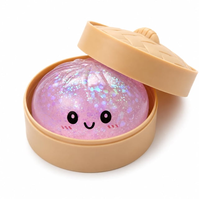 Pelota antiestrés Squishies Crossunx Dumpling morado