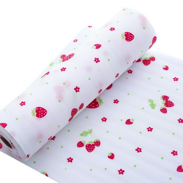 Bearachild Almohadillas para gabinetes de cocina, fáciles de limpiar y cortar a medida, almohadillas para comida impermeables y a prueba de Decoración del hogar Fresa Grande