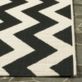 thumbnail image 3 of SAFAVIEH Courtyard Ayden Chevron Indoor/Outdoor Area Rug, Black/Beige, 4' x 4' Square, 3 of 7